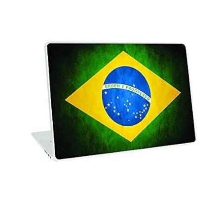 Galaxsia™ Brazilian Flag Vinyl Laptop Skin/Sticker/Cover/Decal Compatible for Any 15.6 Inches Laptop (Hp/Dell/Sony/Acer/Lenovo/Asus etc..) Or Notebook.